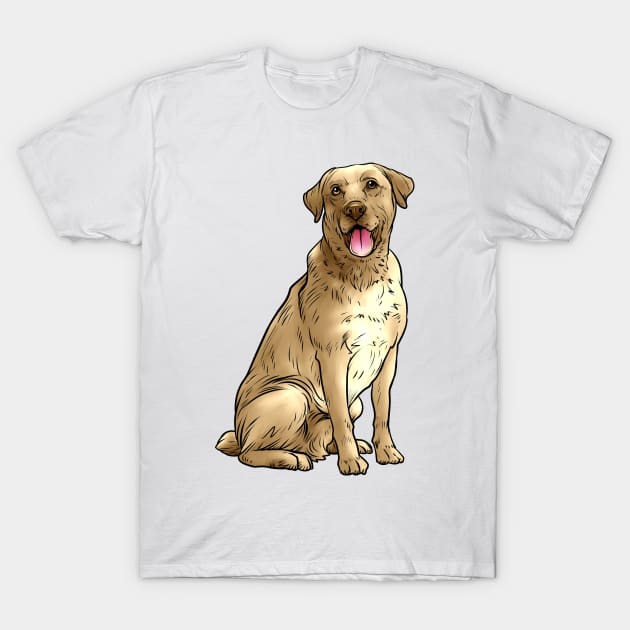 Yellow Labrador Retriever Dog Yellow Lab T-Shirt by whyitsme